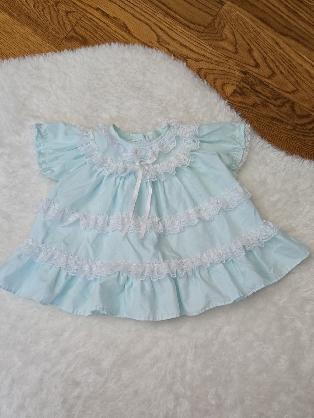 Alexis Blue/White Vintage Dress, Infant Girl 3 Months